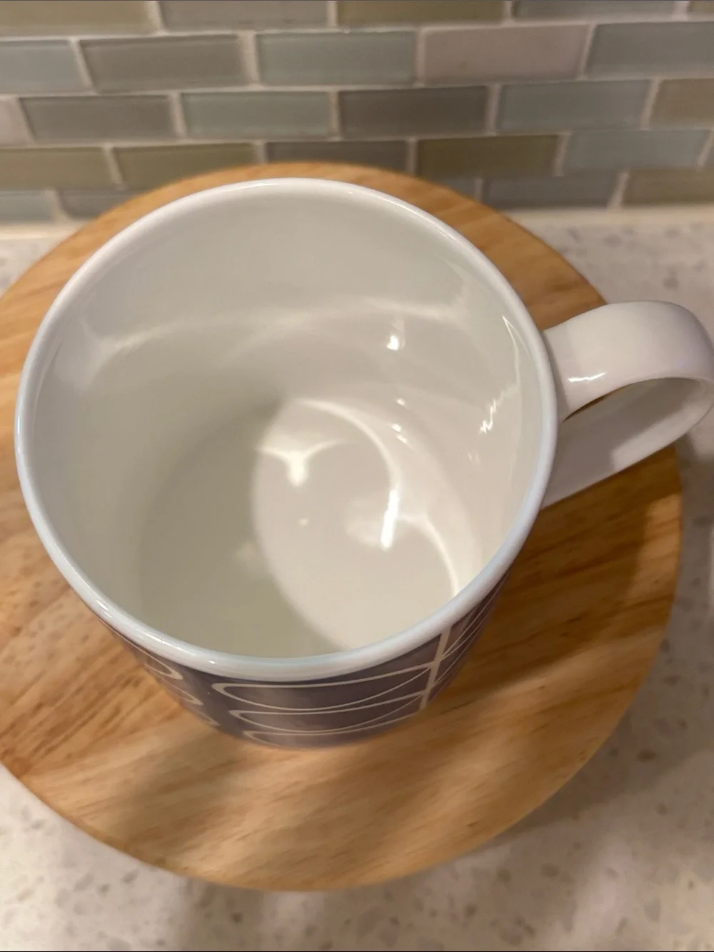 Orla Kiely Blue Linear Stem Bone China Mug 350ml NWOT